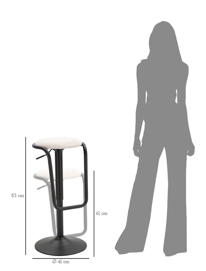 SGABELLO BAR DESTIN¨¦ BIANCO CM ? 41X61-83