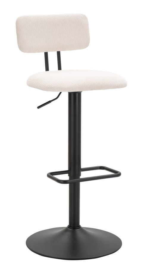 SGABELLO BARRE LUMINEUSE BIANCO CM 41X47,5X85-106,5(SEDUTA CM 61-83) SET 2PCS