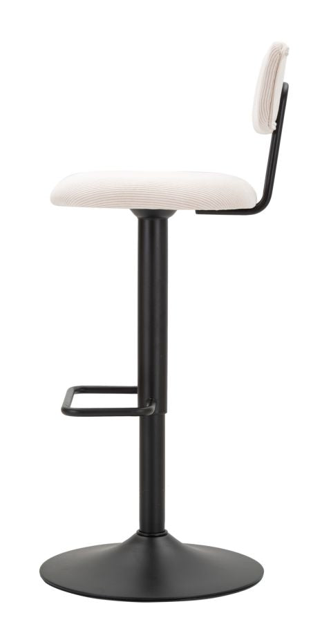 SGABELLO BARRE LUMINEUSE BIANCO CM 41X47,5X85-106,5(SEDUTA CM 61-83) SET 2PCS