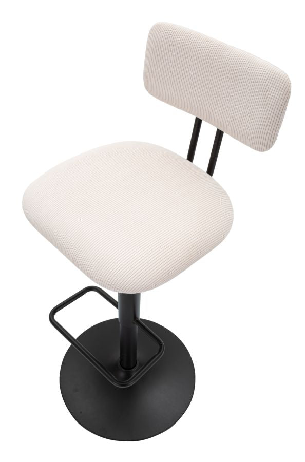 SGABELLO BARRE LUMINEUSE BIANCO CM 41X47,5X85-106,5(SEDUTA CM 61-83) SET 2PCS