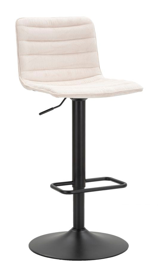 SGABELLO BAR HAUTE BIANCO CM 43X49,5X85,5-107(SEDUTA CM 61-82,5) SET 2PCS