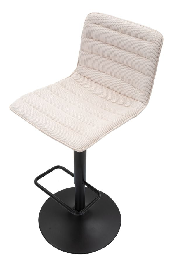 SGABELLO BAR HAUTE BIANCO CM 43X49,5X85,5-107(SEDUTA CM 61-82,5) SET 2PCS
