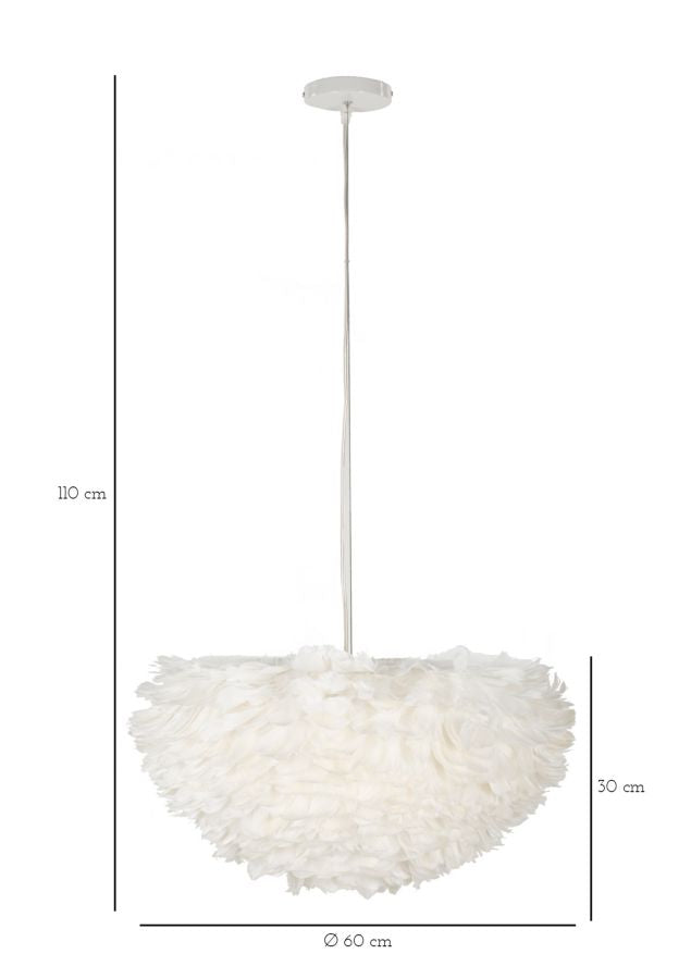 LAMPADARIO PLUME CM ? 60X30 (haute avec filo cm 110)
