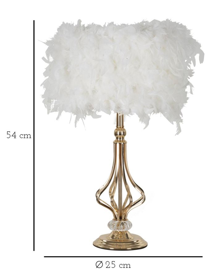 LAMPADA DA TAVOLO TARTY BIANCA CM ? 25X54