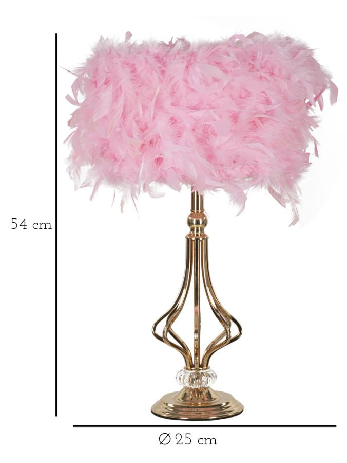 LAMPADA DA TAVOLO TARTY ROSA CM ? 25X54