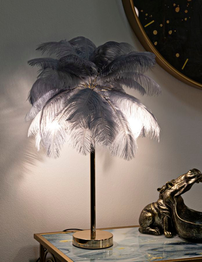 LAMPADA DA TAVOLO PALM GRIGIA CM ? 55X60