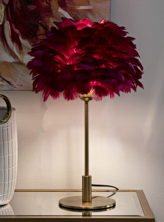LAMPADA DA TAVOLO BOULE PLUME BORDEAUX CM ? 30X50