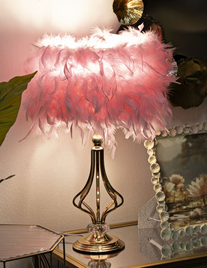 LAMPADA DA TAVOLO TARTY ROSA CM ? 25X54