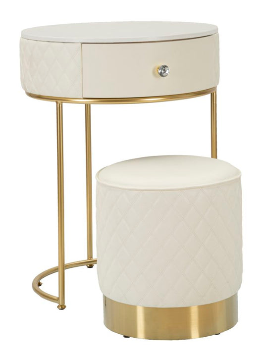 COMODINO/TOLETTA C/PUFF SHARON CM ? 52X70 - ? 36X39