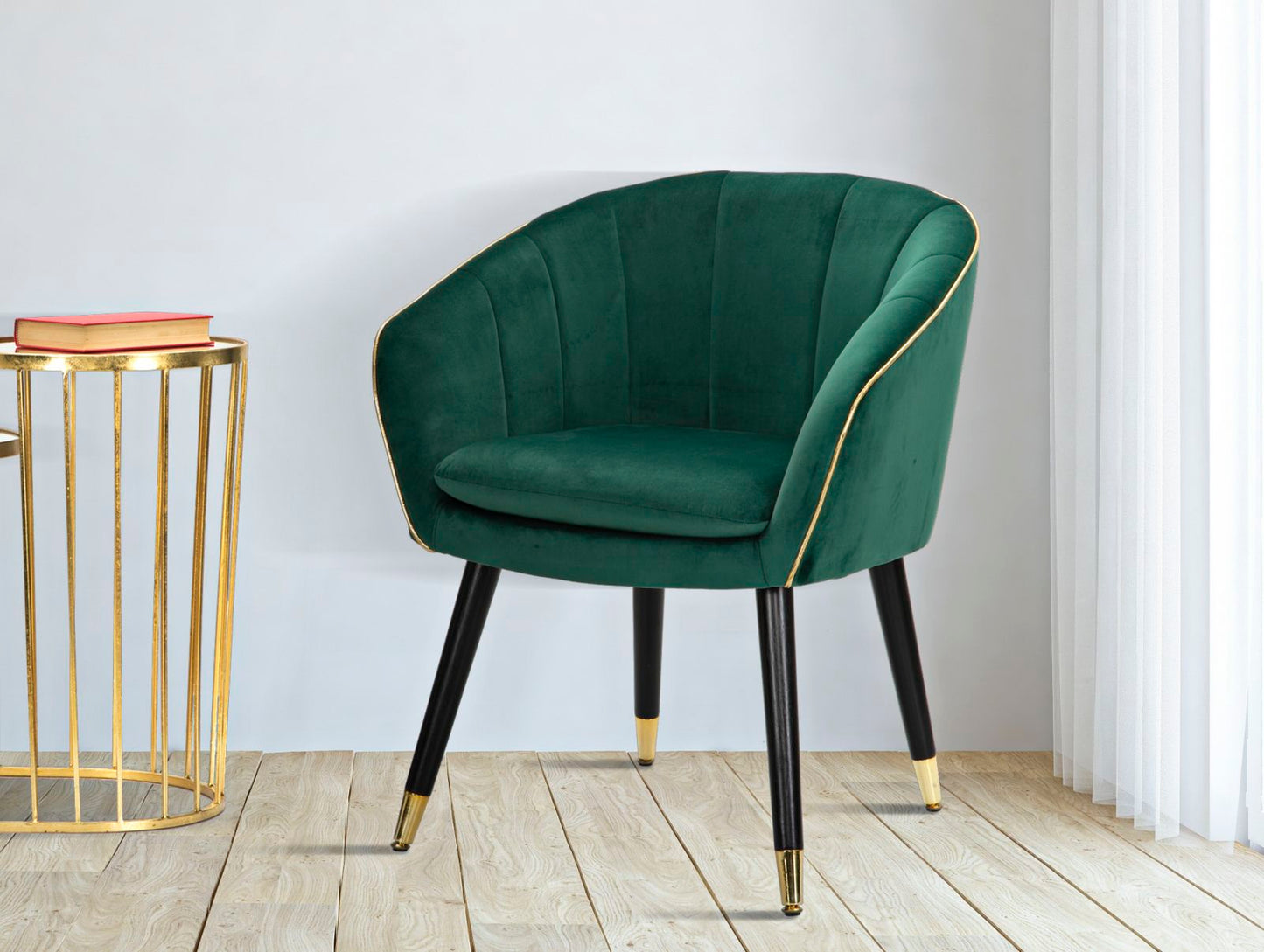 POLTRONA PARIS VERT/OR CM 62X58X78