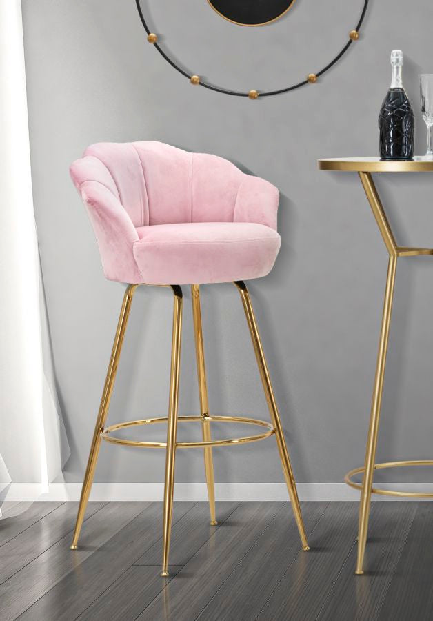 SGABELLO BAR VIENNE ROSA CM 55X53X110