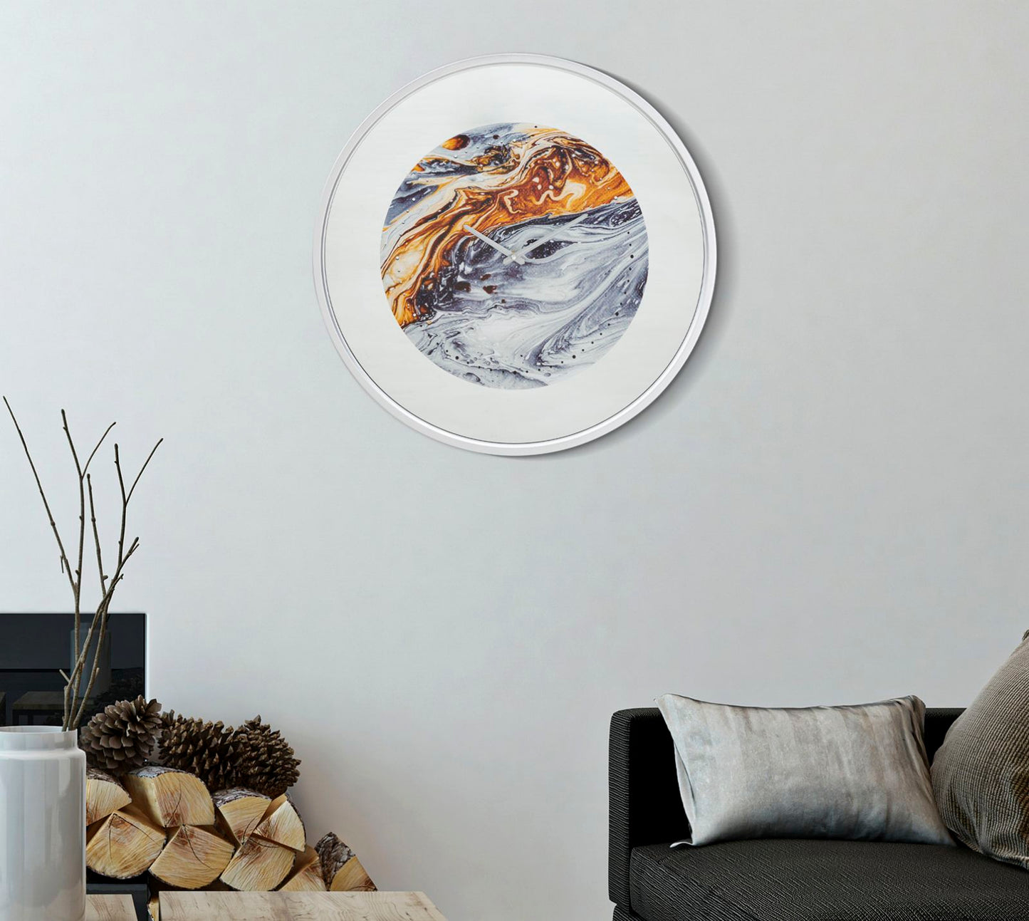 OROLOGIO DA MURO MIROIR GRIS CM ? 60X5