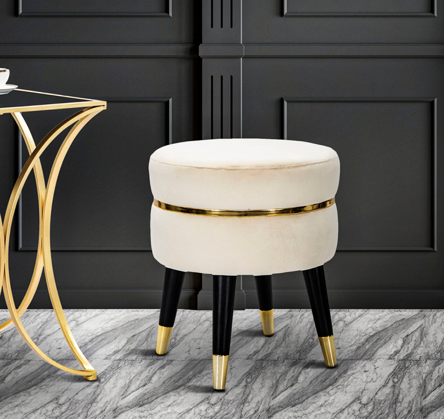 SGABELLO PARIS CREMA/OR CM ? 35X40,5