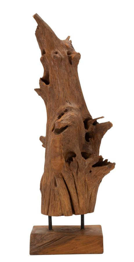 SCULTURA AKAR EN TECK RICICLATO CM 23X27X64 (PEZZI UNICI - NON RIP. EN S¨¦RIE)
