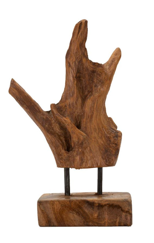 SCULTURA AKAR EN TECK RIC, CM 20X11X34 MIN 2 (PEZZI UNICI - NON RIP. EN S¨¦RIE)