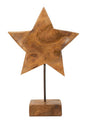 SCULTURA STELLA EN TECK RICICLATO CM 28X12X42 (PEZZI UNICI - NON RIP. EN S¨¦RIE)