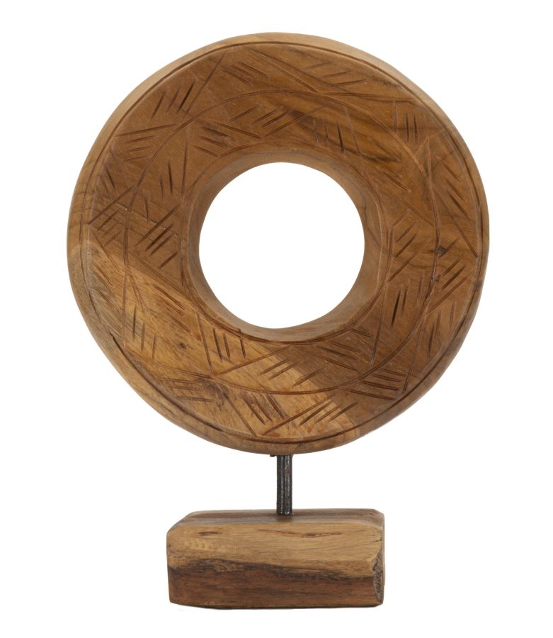 SCULTURA DORAT EN TECK RIC. CM 20X10X28 (PEZZI UNICI - NON RIP. EN S¨¦RIE)