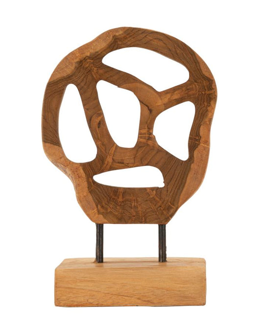 SCULTURA LUBANG EN TECK RICICLATO CM 18X10X27 (PEZZI UNICI - NON RIP. EN S¨¦RIE)