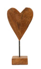 SCULTURA CUORE EN TECK RIC. CM 15X10X35 (PEZZI UNICI - NON RIP. EN S¨¦RIE)