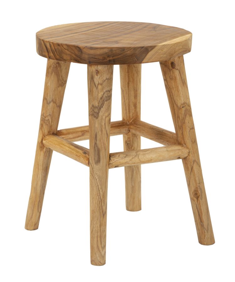 SGABELLO BULAT EN TECK RICICLATO CM ? 40X55 (PEZZI UNICI - NON RIP. EN S¨¦RIE)