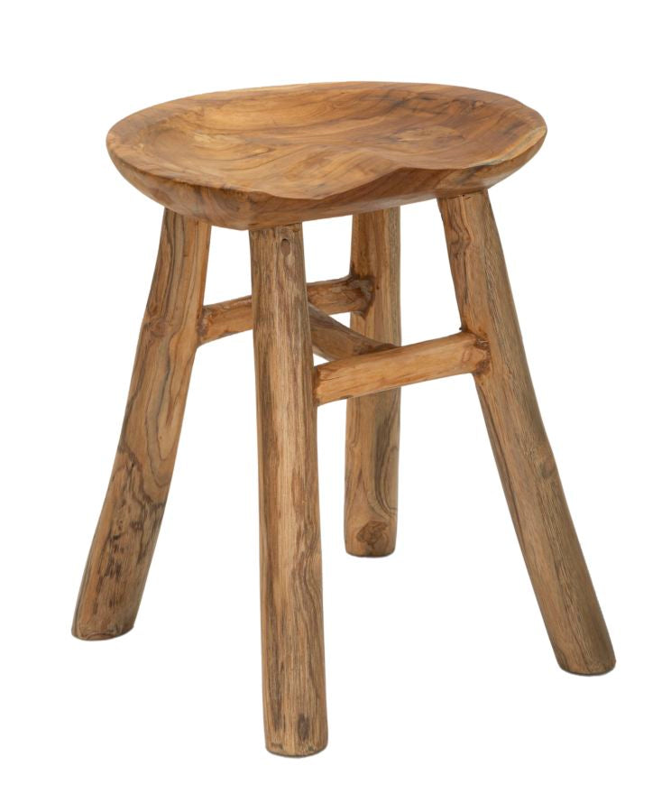 SGABELLO SEL SLIM EN TECK RIC. CM 35X30X42 (PEZZI UNICI - NON RIP. EN S¨¦RIE)