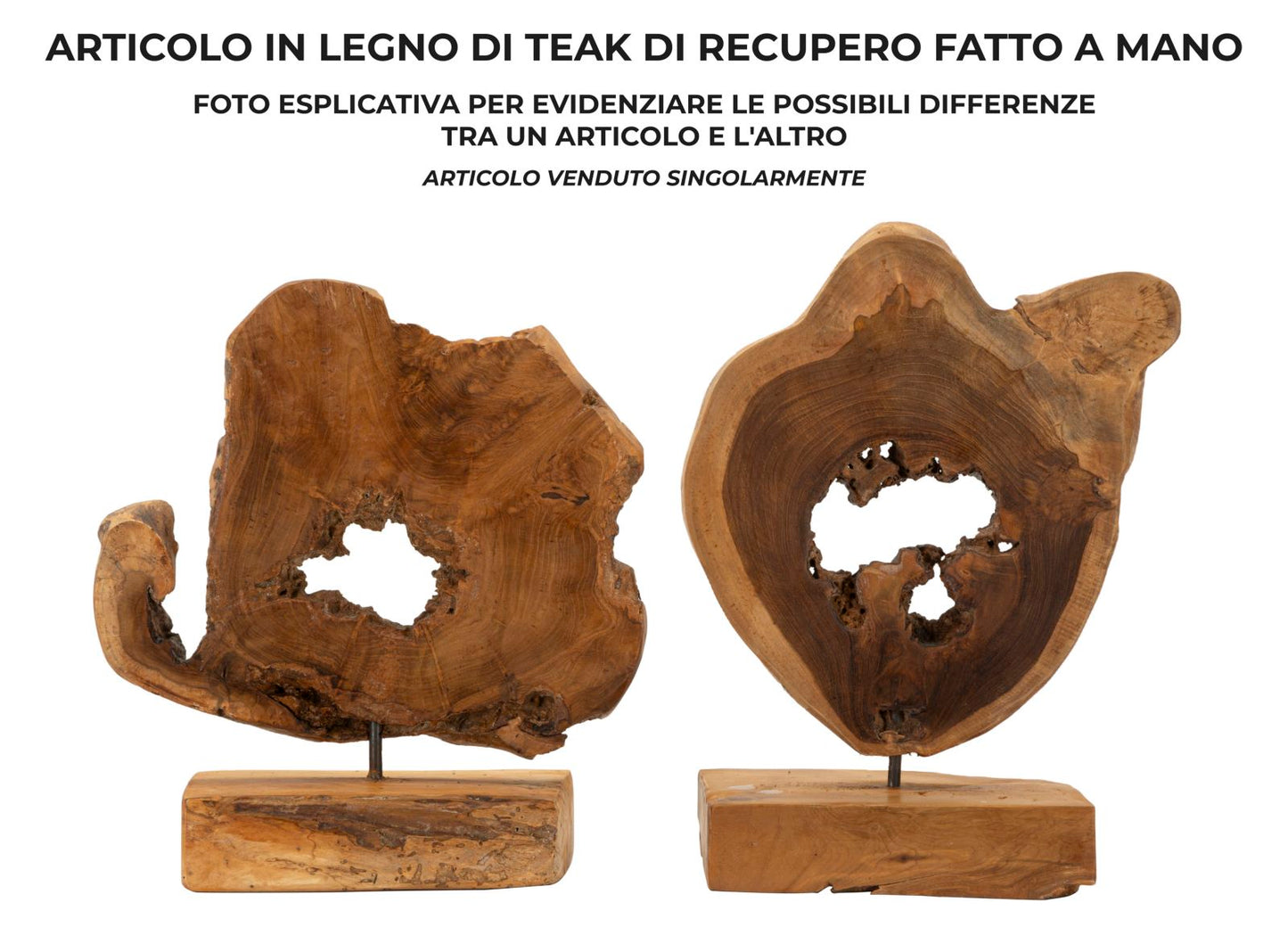 SCULTURA BINTANG EN TECK RICICLATO CM 31X13X35(PEZZI UNICI - NON RIP. EN S¨¦RIE)