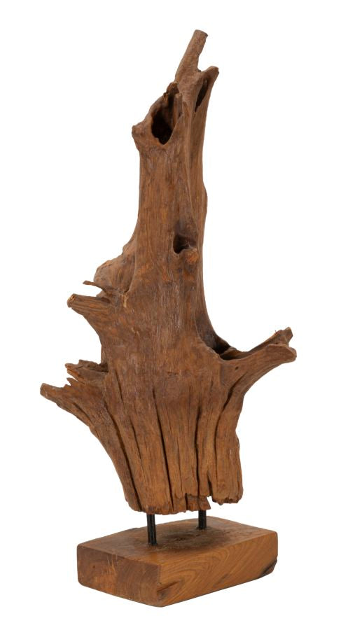 SCULTURA AKAR EN TECK RICICLATO CM 23X27X64 (PEZZI UNICI - NON RIP. EN S¨¦RIE)