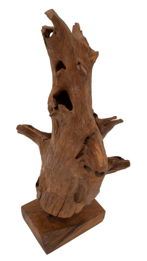 SCULTURA AKAR EN TECK RICICLATO CM 23X27X64 (PEZZI UNICI - NON RIP. EN S¨¦RIE)