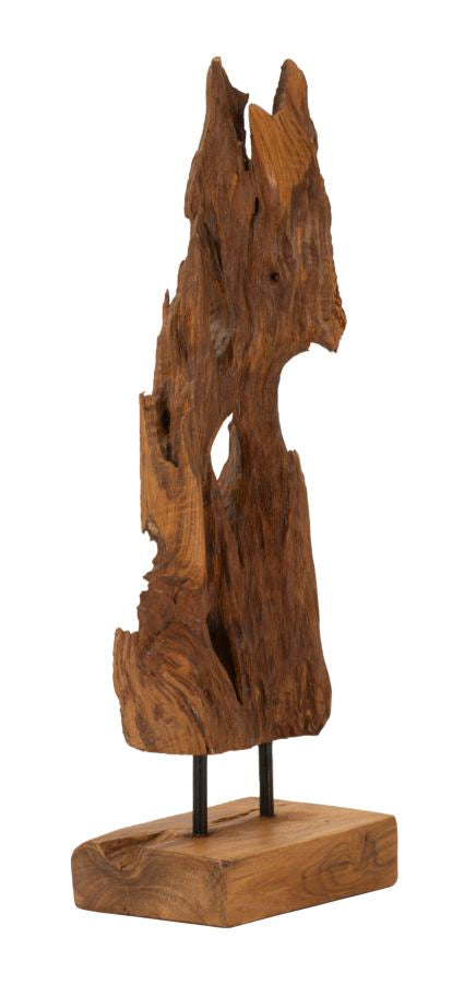 SCULTURA AKAR EN TECK RICICLATO CM 18X13X55 (PEZZI UNICI - NON RIP. EN S¨¦RIE)