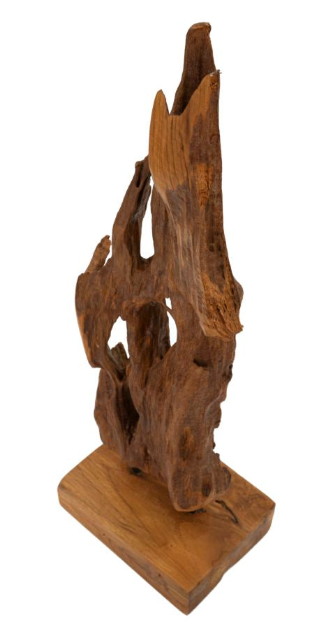 SCULTURA AKAR EN TECK RICICLATO CM 18X13X55 (PEZZI UNICI - NON RIP. EN S¨¦RIE)
