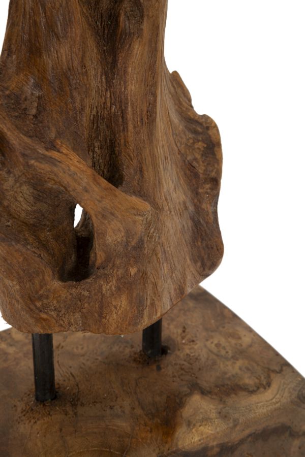 SCULTURA AKAR EN TECK RIC, CM 20X11X34 MIN 2 (PEZZI UNICI - NON RIP. EN S¨¦RIE)