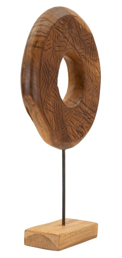 SCULTURA DORAT EN TECK RICICLATO CM 35X10X58 (PEZZI UNICI - NON RIP. EN S¨¦RIE)