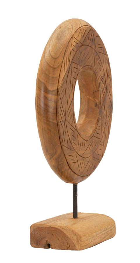 SCULTURA DORAT EN TECK RICICLATO CM 28X10X38 (PEZZI UNICI - NON RIP. EN S¨¦RIE)