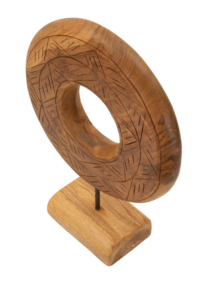 SCULTURA DORAT EN TECK RICICLATO CM 28X10X38 (PEZZI UNICI - NON RIP. EN S¨¦RIE)