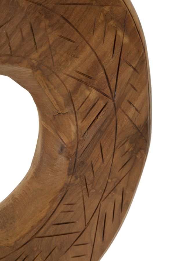 SCULTURA DORAT EN TECK RICICLATO CM 28X10X38 (PEZZI UNICI - NON RIP. EN S¨¦RIE)