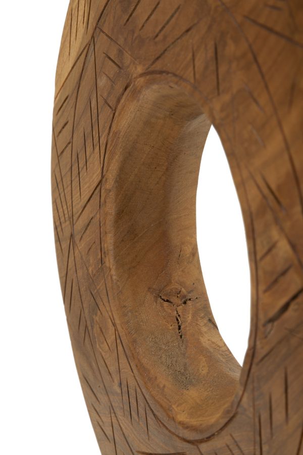 SCULTURA DORAT EN TECK RICICLATO CM 28X10X38 (PEZZI UNICI - NON RIP. EN S¨¦RIE)
