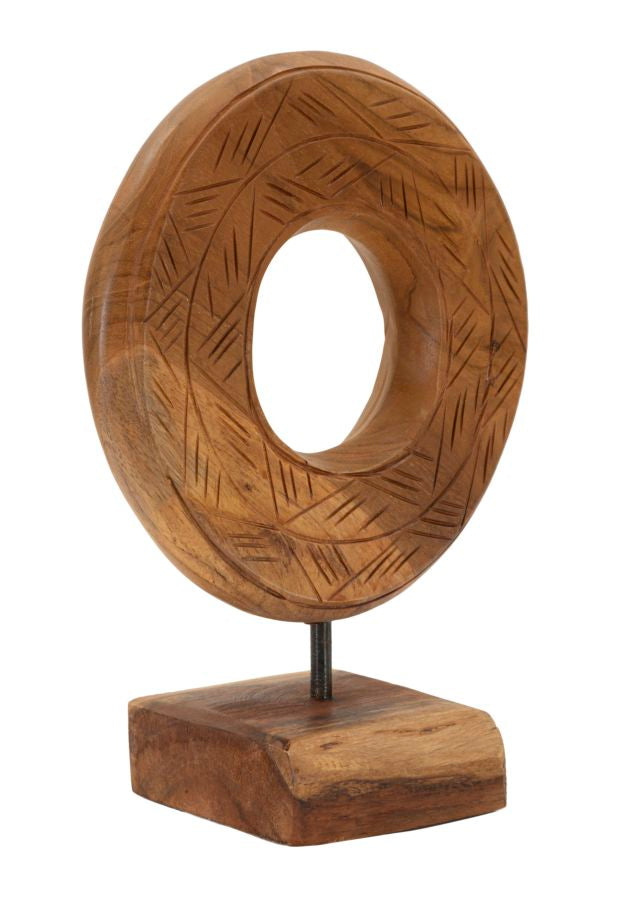SCULTURA DORAT EN TECK RIC. CM 20X10X28 (PEZZI UNICI - NON RIP. EN S¨¦RIE)