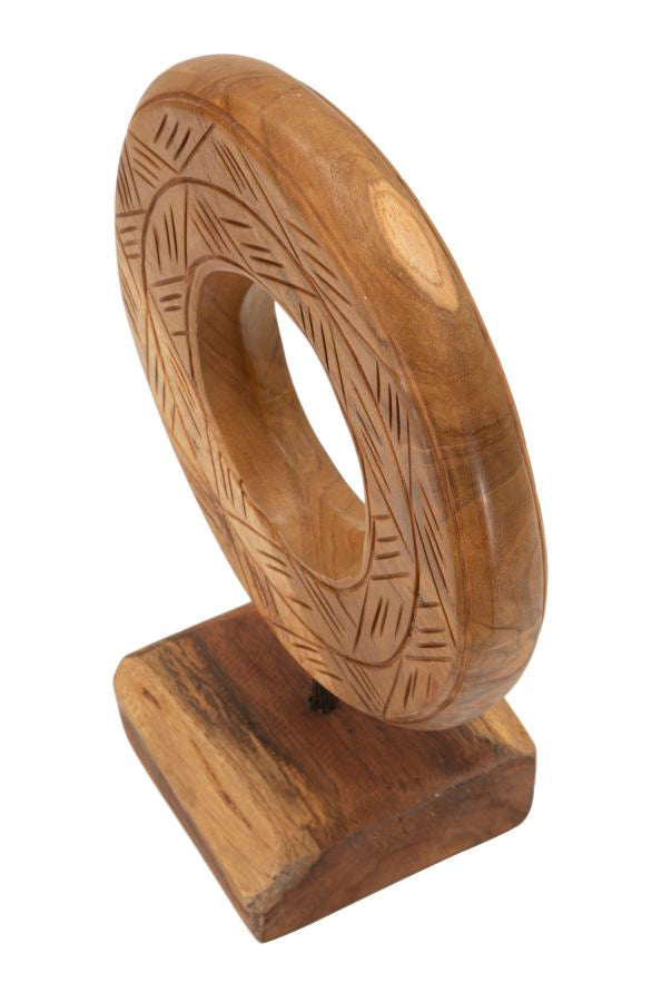 SCULTURA DORAT EN TECK RIC. CM 20X10X28 (PEZZI UNICI - NON RIP. EN S¨¦RIE)