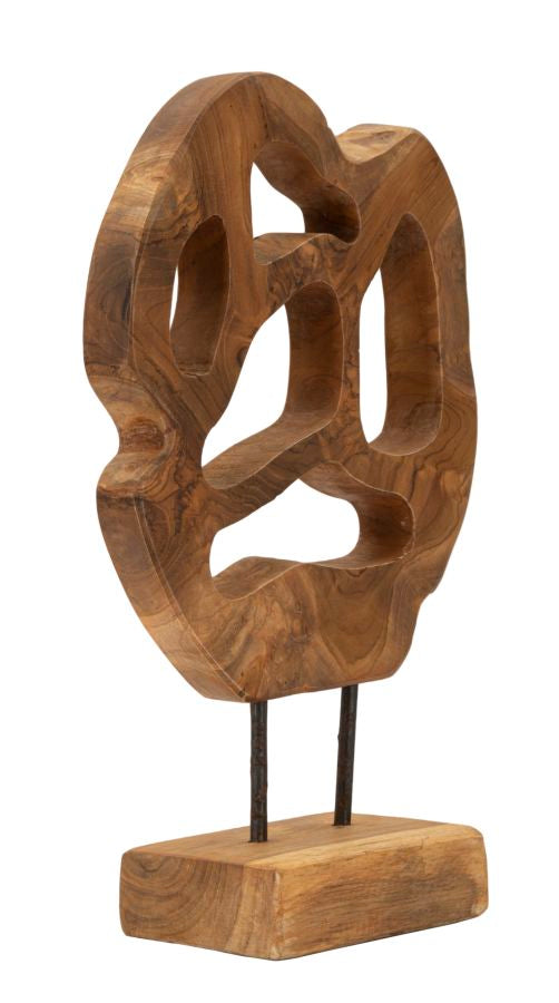 SCULTURA LUBANG EN TECK RICICLATO CM 25X10X38 (PEZZI UNICI - NON RIP. EN S¨¦RIE)