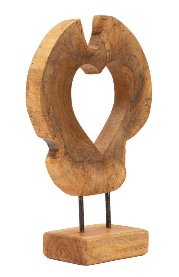 SCULTURA HASI EN TECK RICICLATO CM 28X10X38 (PEZZI UNICI - NON RIP. EN S¨¦RIE)