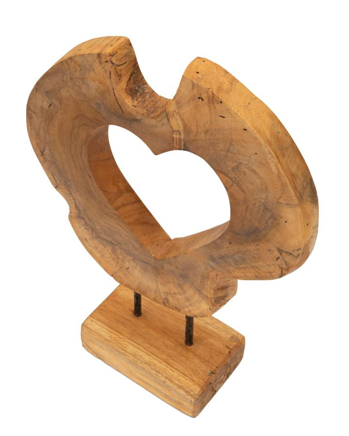SCULTURA HASI EN TECK RICICLATO CM 28X10X38 (PEZZI UNICI - NON RIP. EN S¨¦RIE)