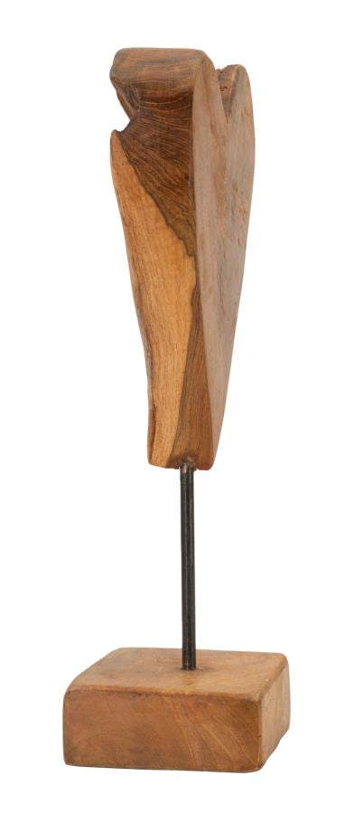 SCULTURA CUORE EN TECK RIC. CM 15X10X35 (PEZZI UNICI - NON RIP. EN S¨¦RIE)