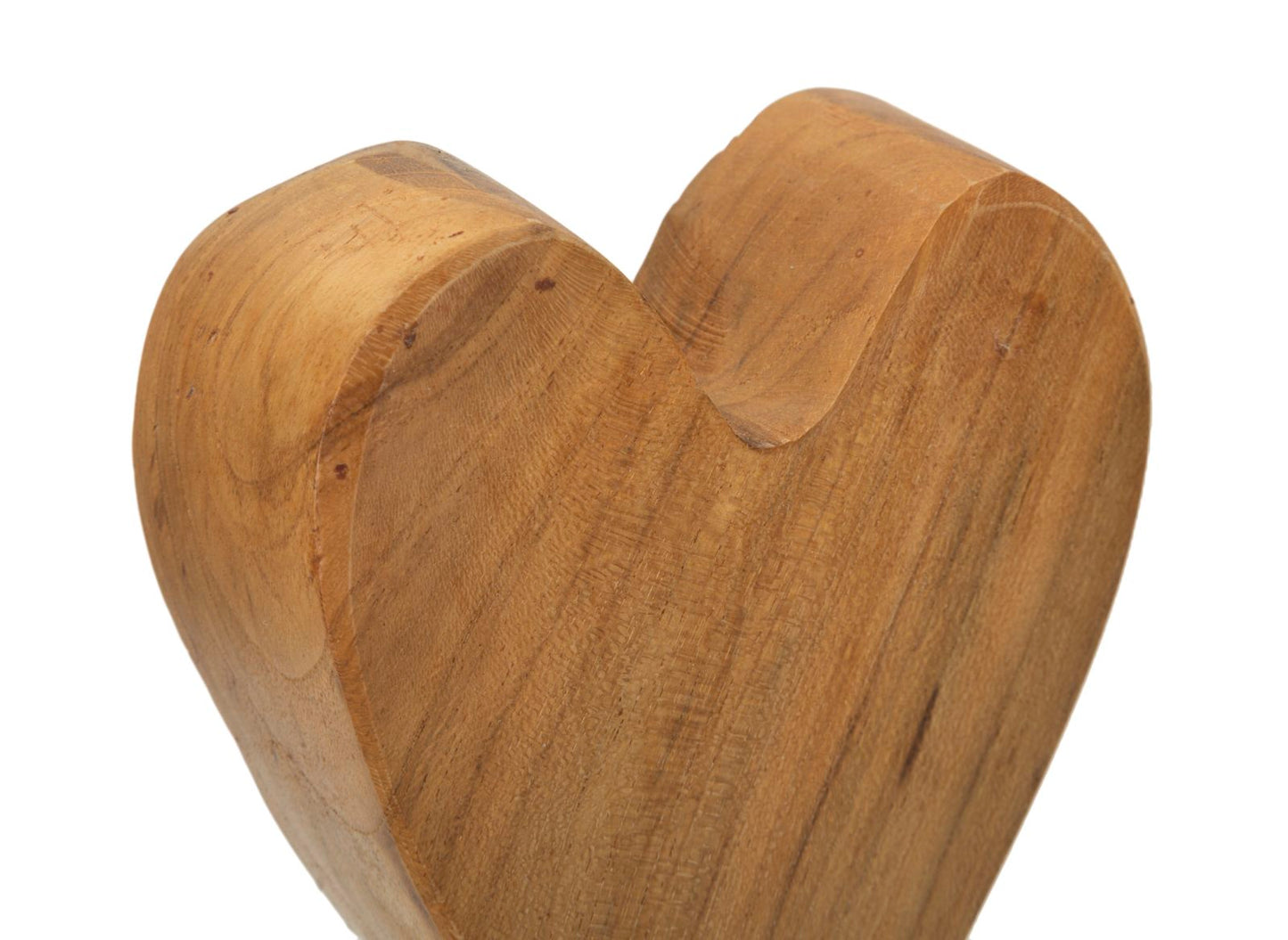 SCULTURA CUORE EN TECK RIC. CM 10X10X25 (PEZZI UNICI - NON RIP. EN S¨¦RIE)