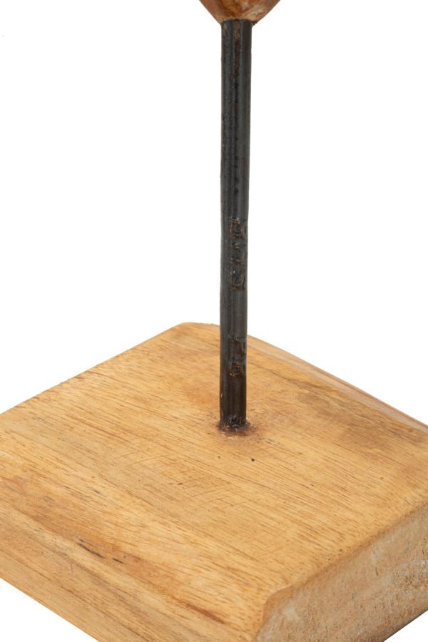 SCULTURA DOBU EN TECK RICICLATO CM 25X12X45 (PEZZI UNICI - NON RIP. EN S¨¦RIE)