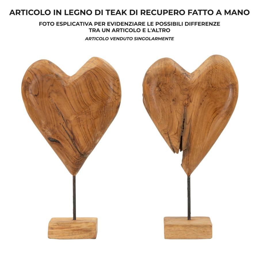 SCULTURA DOBU EN TECK RICICLATO CM 25X12X45 (PEZZI UNICI - NON RIP. EN S¨¦RIE)