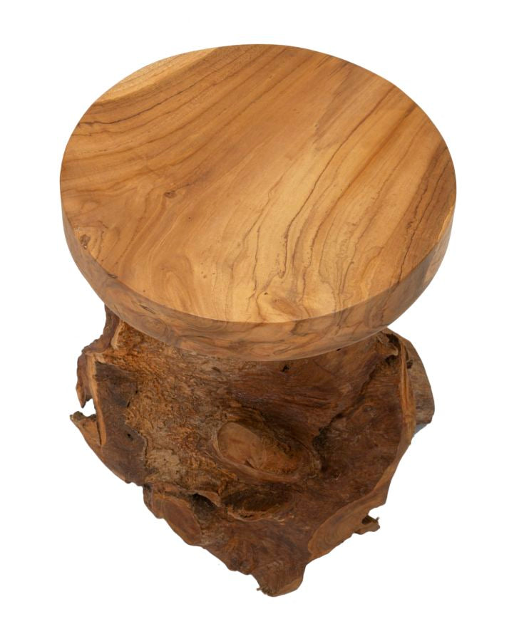 SGABELLO JAMET EN TECK RICICLATO CM ? 35X40 (PEZZI UNICI - NON RIP. EN S¨¦RIE)