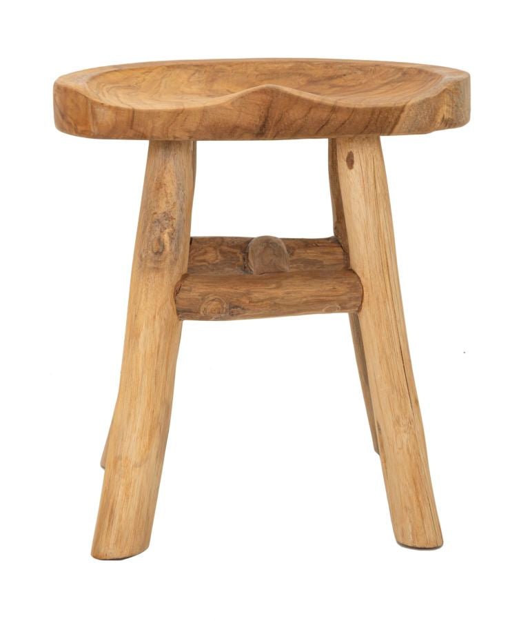 SGABELLO SEL EN TECK RICICLATO CM 40X32X42 (PEZZI UNICI - NON RIP. EN S¨¦RIE)