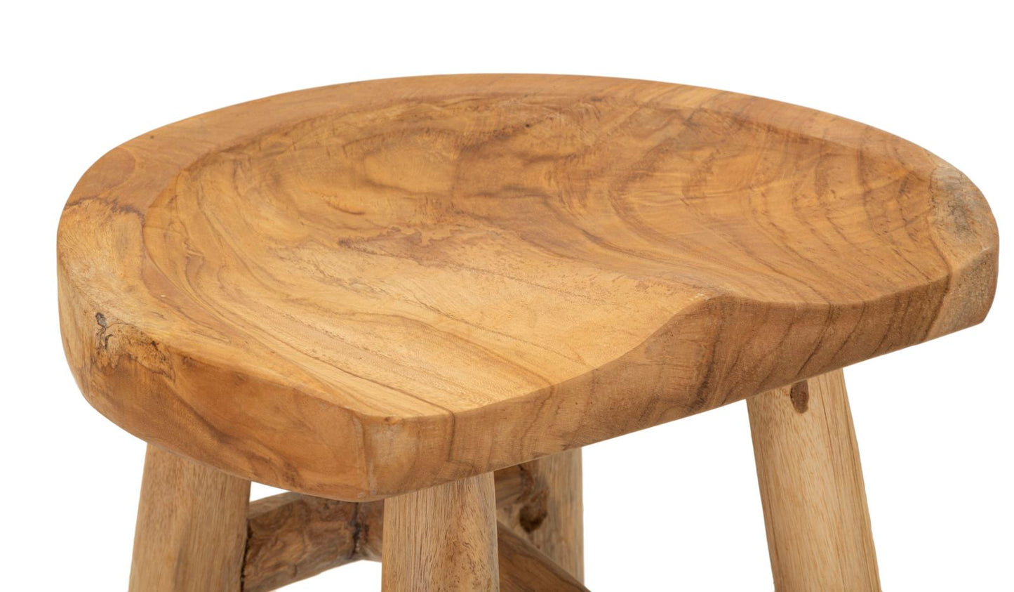 SGABELLO SEL EN TECK RICICLATO CM 40X32X42 (PEZZI UNICI - NON RIP. EN S¨¦RIE)