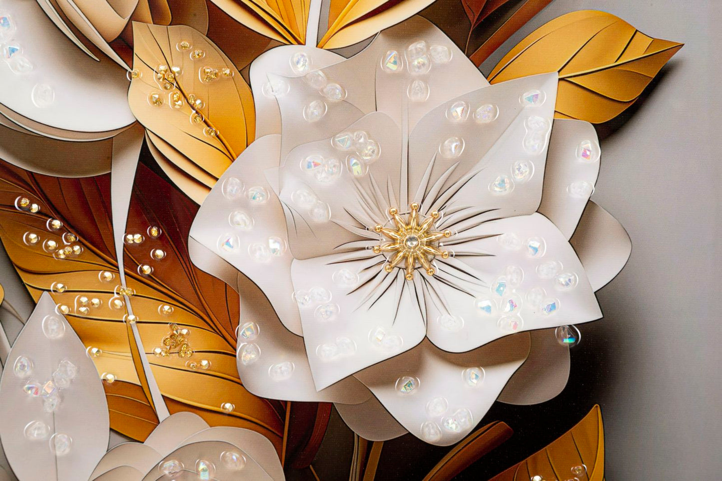 DIPINTO SU TELA LACCATO FLORA C/CORNICHE CM 42X3,5X62