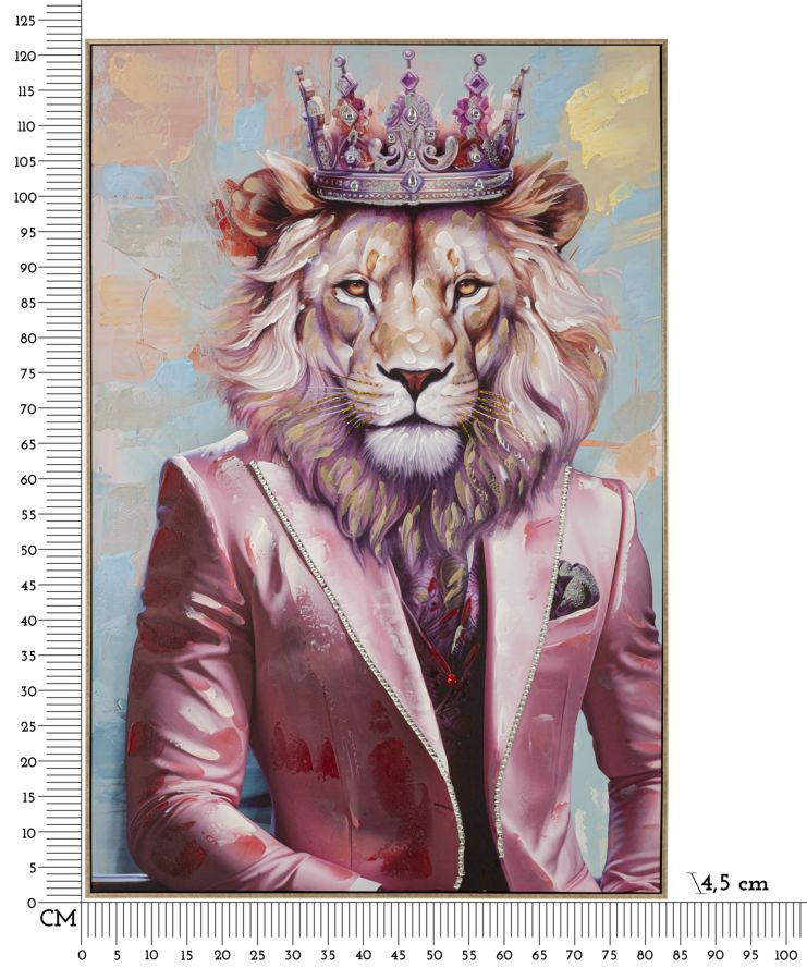 DIPINTO SU TELA KING -A- C/CORNICHE 82X4,5X122